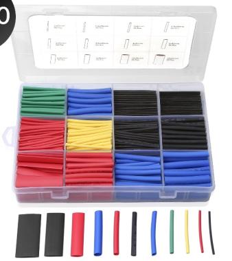 Guaina Termorestringente - 580 Pezzi Alta Qualità EVA Materiale Guaine Termorestringenti in 6 Colori e 11 Misure con Scatola Portaoggetti - Ideale per Isolamento Elettrico, Riparaz