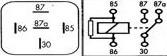 MINIRELE'  12 VOLT 30/40 AMP NC C/RESISTENZA  C/STAFFA 6,3 mm ( Conf. da 1 Pz )