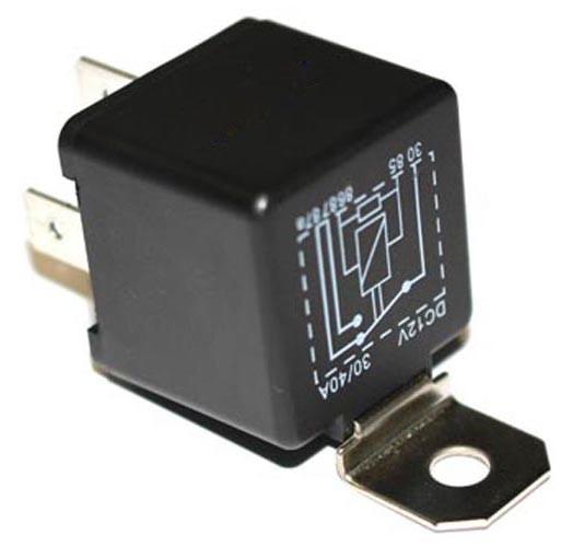 MINIRELE'  12 VOLT 30/40 AMP NC C/DIODO  C/STAFFA 6,3 mm ( Conf. da 1 Pz )