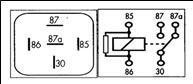 MINIRELE' STAGNO 12 VOLT 30/40 AMP NC C/RESISTENZA  C/STAFFA 6,3 mm ( Conf. da 1 Pz )