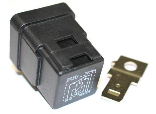 MINIRELE' STAGNO 12 VOLT 30/40 AMP NC C/DIODO  C/STAFFA 6,3 mm ( Conf. da 1 Pz )