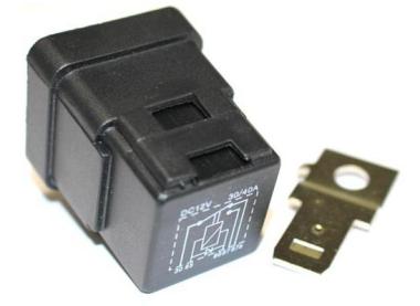 MINIRELE' STAGNO 12 VOLT 30/40 AMP NC C/DIODO  C/STAFFA 6,3 mm ( Conf. da 1 Pz )