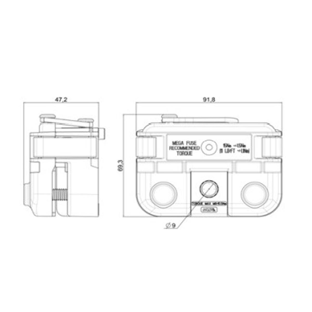 MTA - PORTAFUSIBILE MEGAVAL WP 1 VIE  ( Conf. da 36 pz )
