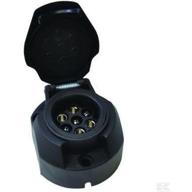 PRESA A 7 POLI RIBASSATA IN PLASTICA ( Conf. da 1 pz )