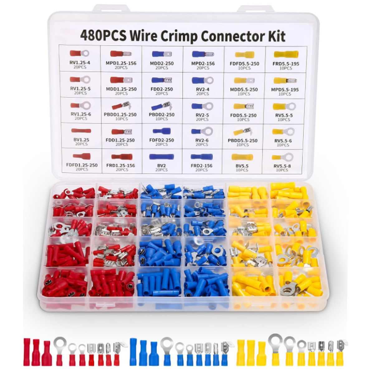 KIT ASSORTIMENTO CAPICORDA PREISOLATI 480 pz