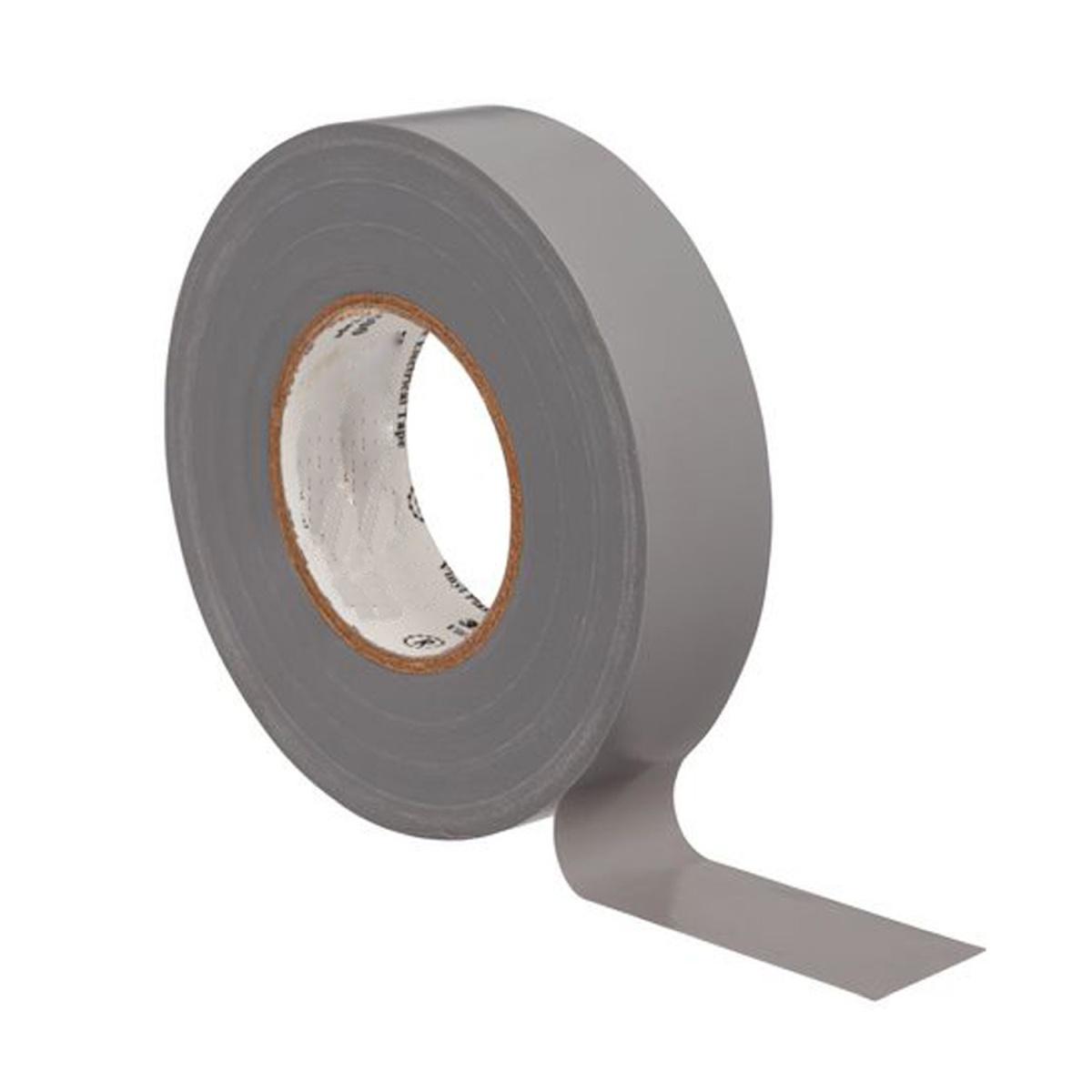 NASTRO ISOLANTE GRIGIO 19 MM X 25 MT ( Conf. da 1 pz )