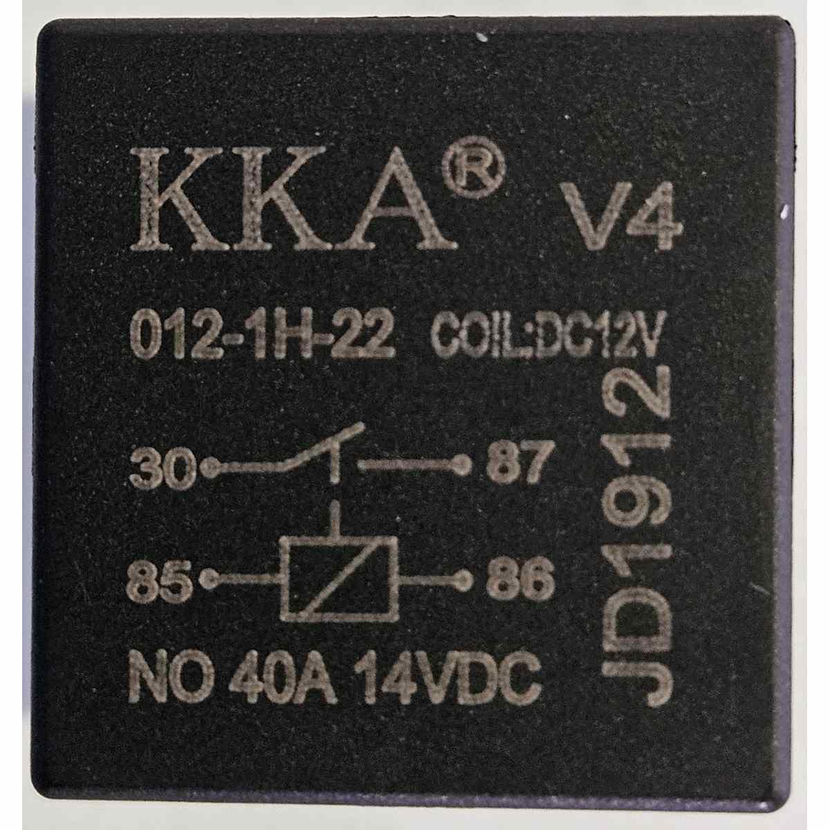 MINIRELE'  12 VOLT 40 AMP NA  4 PIN 6,3 mm ( Conf. da 1 Pz )