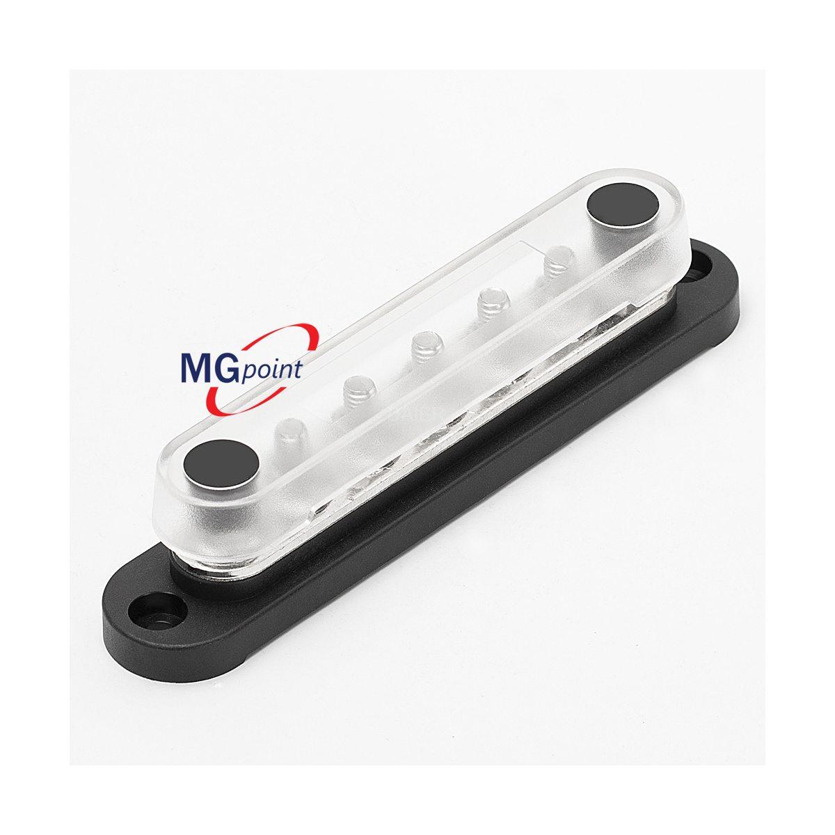 Bus bar 7 poli m6 - con coperchio base rossa 150 amp