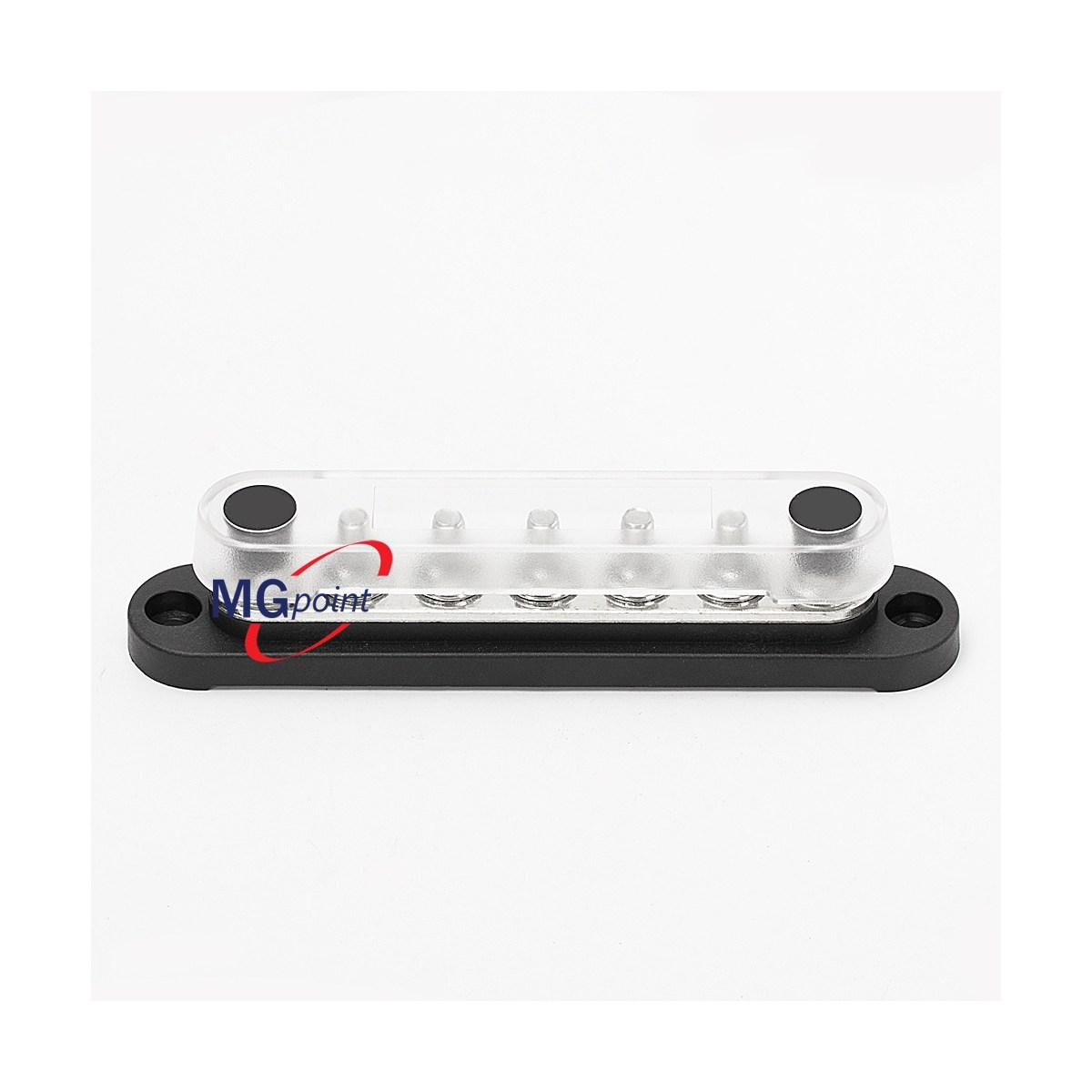 Bus bar 7 poli m6 - con coperchio base rossa 150 amp