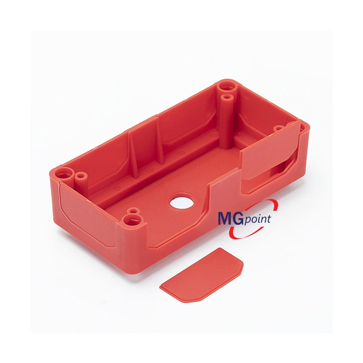 Bus bar 4 poli m8 - con coperchio rosso 300 amp