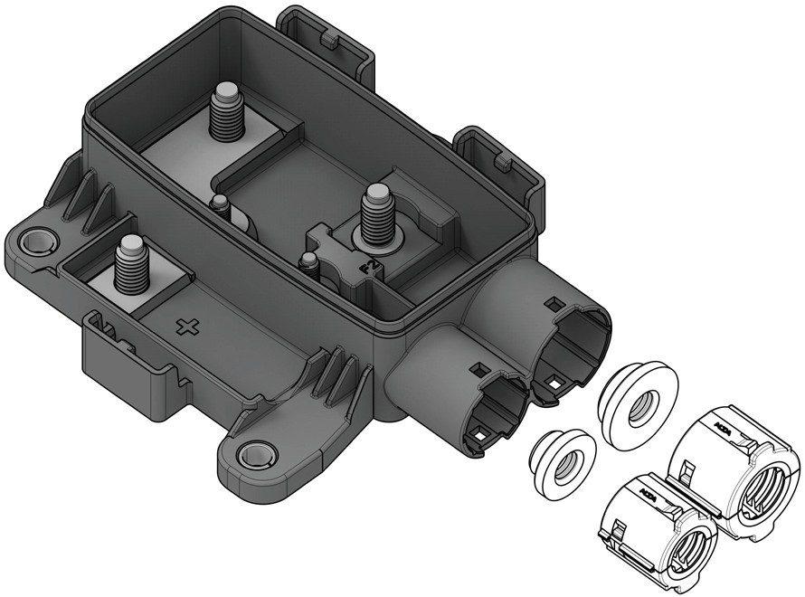 MTA - POWER BOX MEGA-MIDIVAL WP W/O FUS.2W ( Conf. da 1 pz ) vedi 0301053