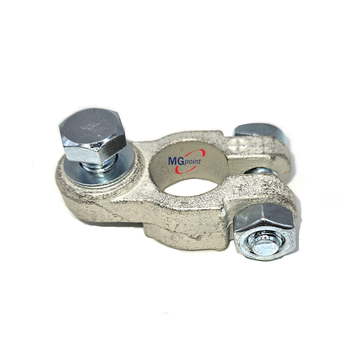 MORSETTO BATTERIA  POSITIVO TESTA ESAGONALE A VITE 8 mm OTTONE STAG. (Conf. da 10 pz)