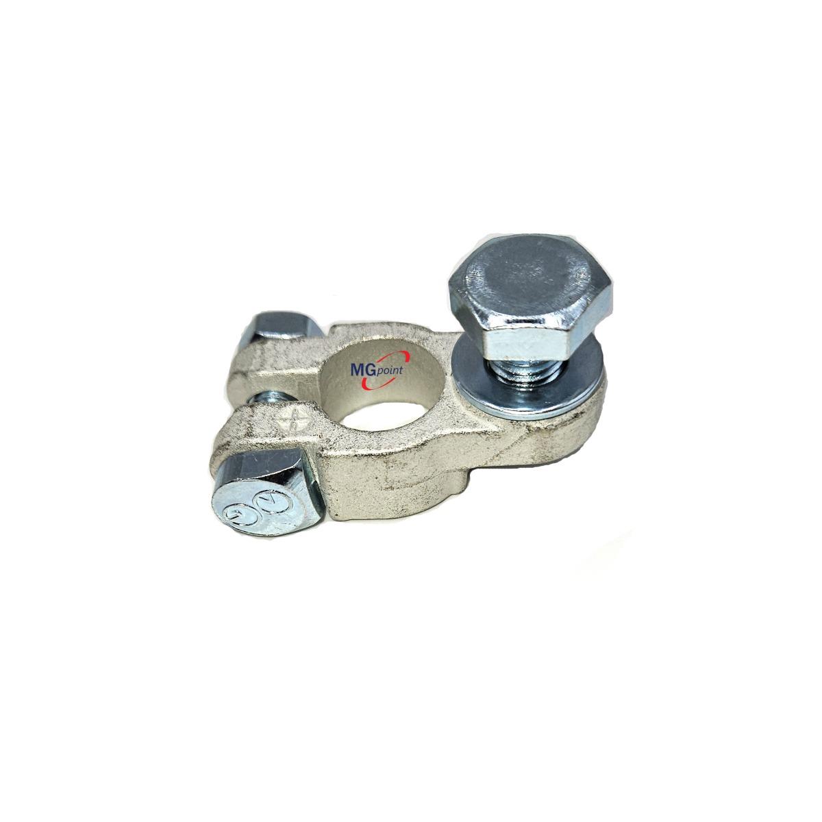 MORSETTO BATTERIA  POSITIVO TESTA ESAGONALE A VITE 10 mm OTTONE STAG. (conf. 10 PZ.)