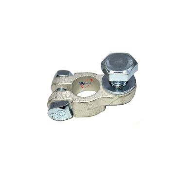 MORSETTO BATTERIA  POSITIVO TESTA ESAGONALE A VITE 10 mm OTTONE STAG. (conf. 10 PZ.)