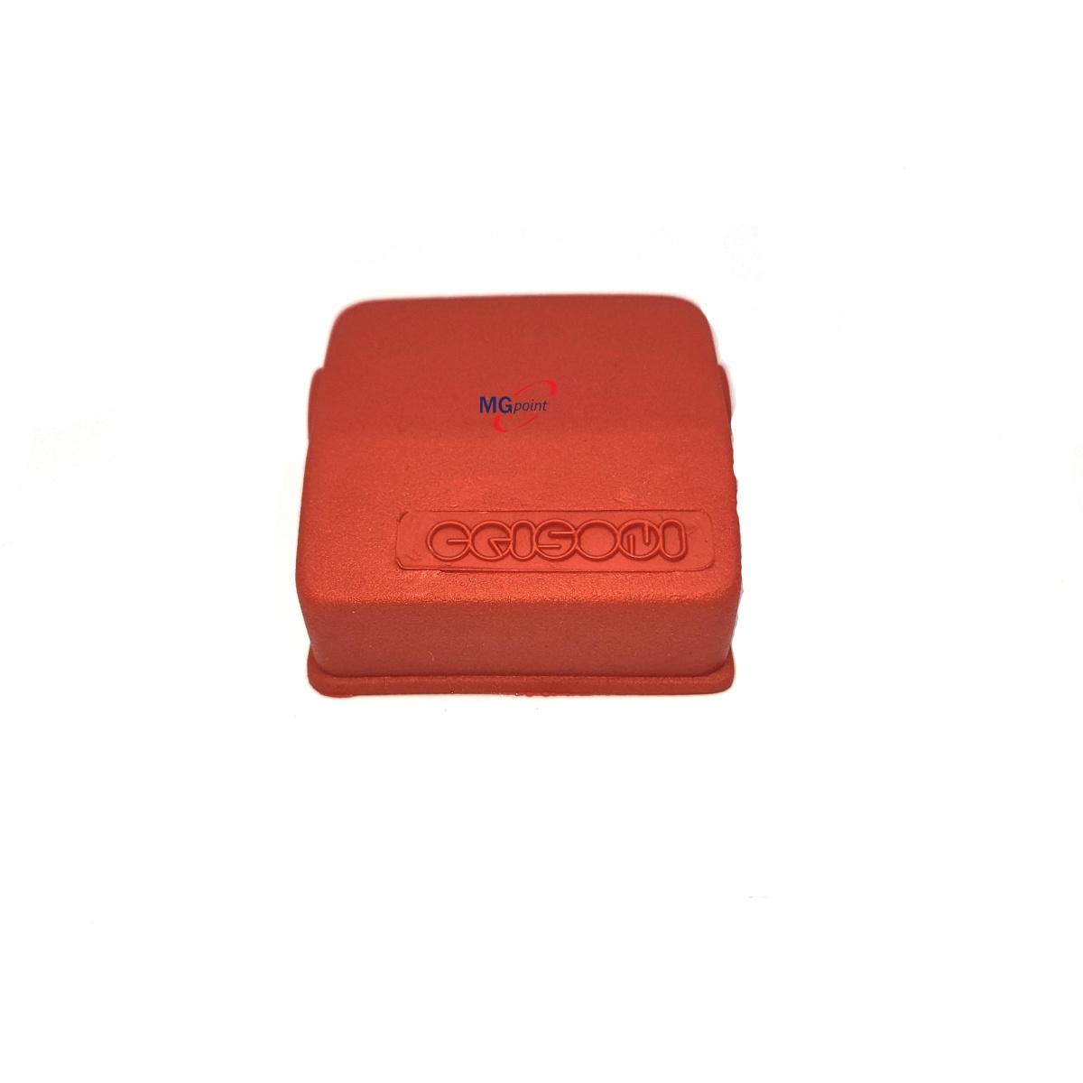 COPRIMORSETTO A DUE USCITE LATERALI ROSSO FORO DA 16 MM ( Conf. da 10 pz )