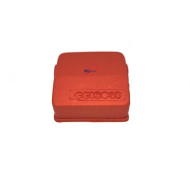COPRIMORSETTO A DUE USCITE LATERALI ROSSO FORO DA 16 MM ( Conf. da 10 pz )