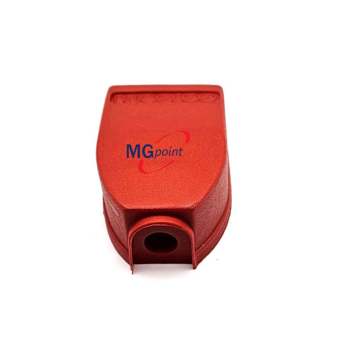 COPRIMORSETTO DIRITTO BASSO PVC ROSSO FORO DA 9 MM ( Conf. da 10 pz )