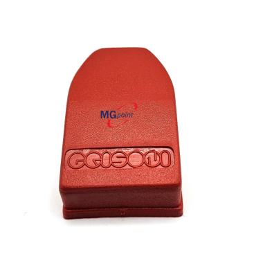 COPRIMORSETTO DIRITTO BASSO PVC ROSSO FORO DA 9 MM ( Conf. da 10 pz )