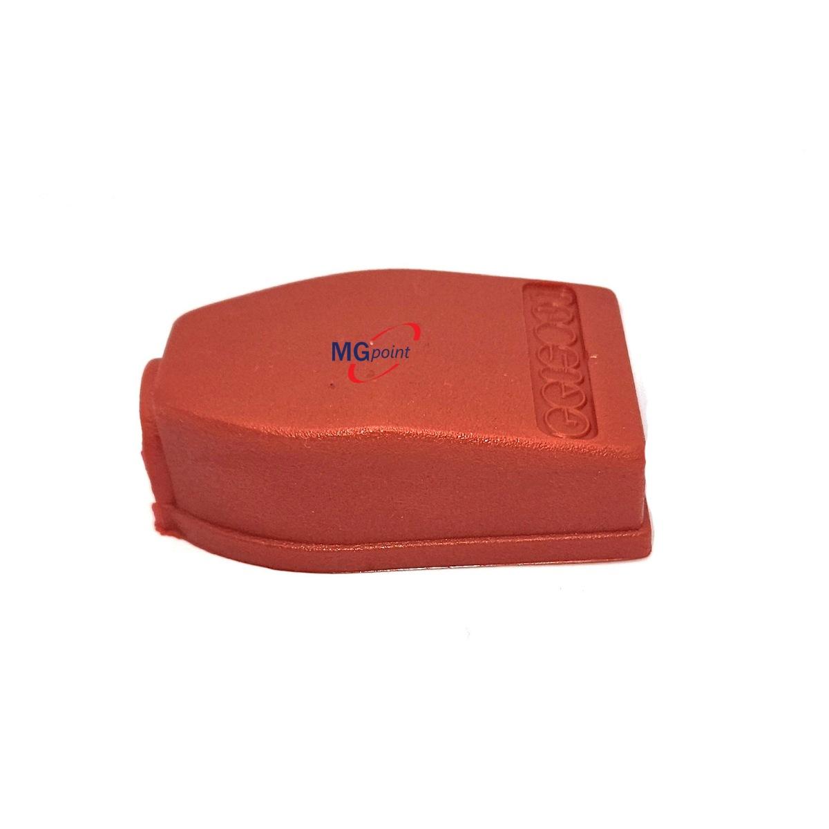 COPRIMORSETTO DIRITTO BASSO PVC ROSSO FORO DA 17 MM ( Conf. da 10 pz )