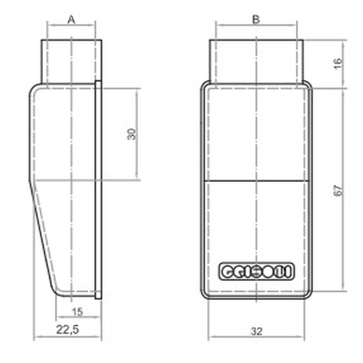 COPRIMORSETTO IN GOMMA ROSSO DRITTO COMPATTO ( Conf. da 10 pz )