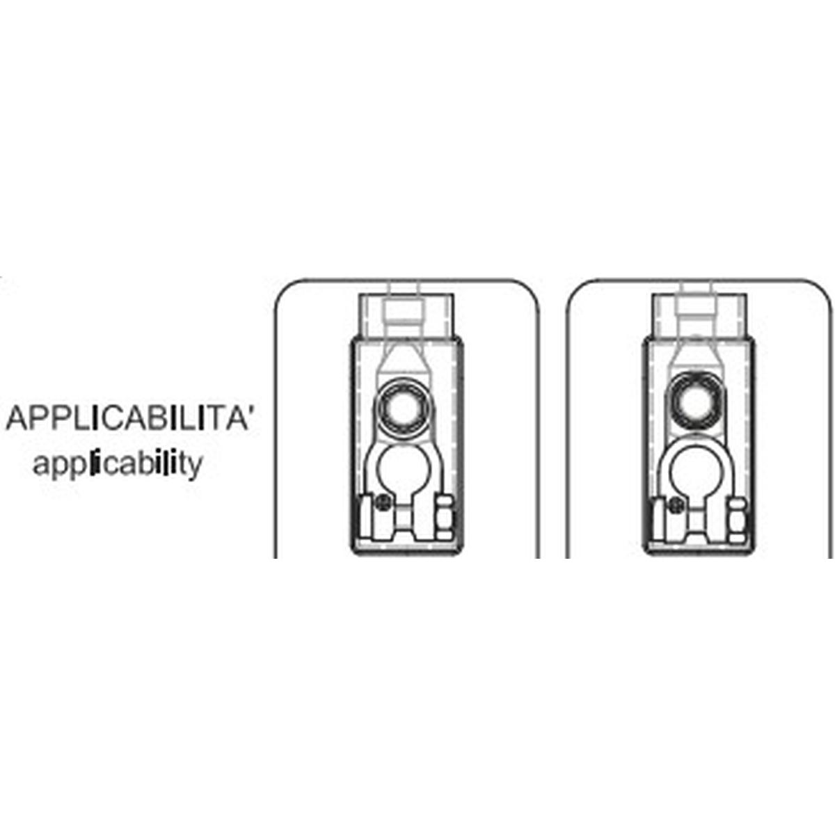 COPRIMORSETTO IN GOMMA NERO DRITTO COMPATTO ( Conf. da 10 pz )