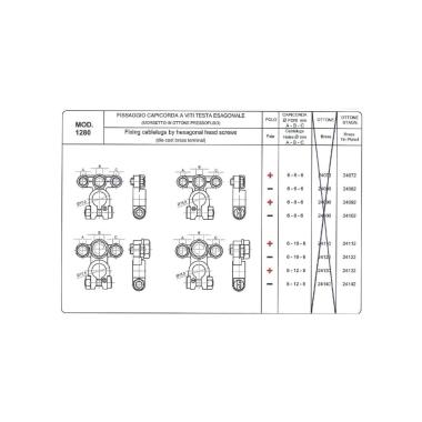 MORSETTO 3 VITI 6-8-6 POSITIVO OTT. STAGNATO ( Conf. da 10 pz )