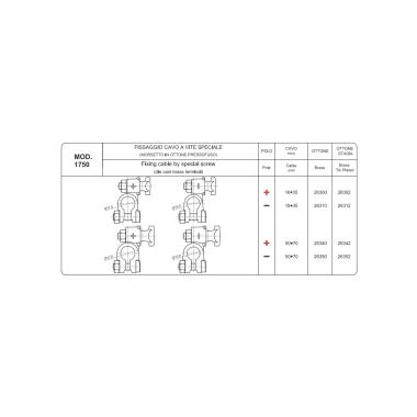 MORSETTO A VITE IN OTTONE CAVO 16-35 MMQ POSITIVO ( Conf. da 10 pz )