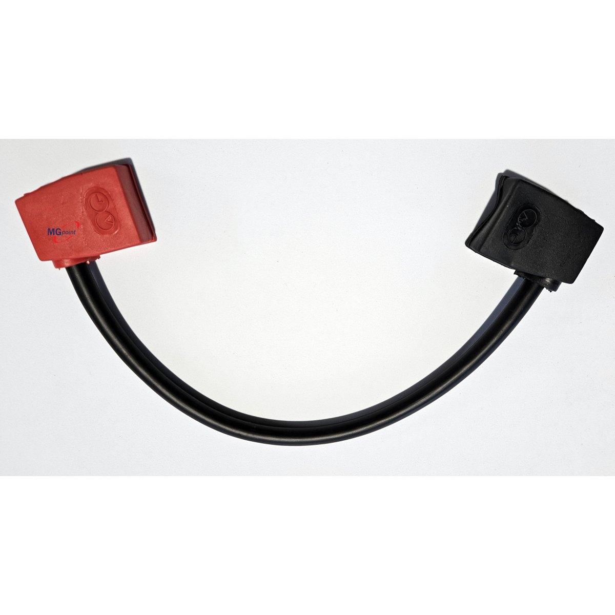 CAVO COLL. BATTERIA POSIT. E NEGAT. CAVO DA 35 MMQ LUNGO 300 MM CON ISOLANTI ( Conf. da 1 pz )