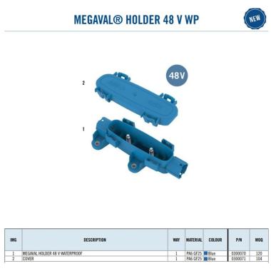 MTA - COPERCHIO PORTAFUSIBILE PER MEGAVAL 48 VOLT WATERPROOF  ( Conf. 104 ) CoRPO 0300070 - Portafusibili completo 0100070