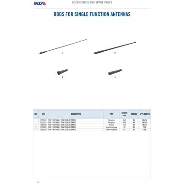 MTA - Spare rod for GSM antenna - Lenght 50 mm - Thread M6  ( Conf. Da 1 pz )