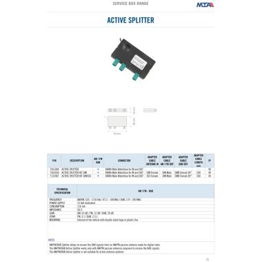 Active Splitter AM/FM-DAB - kit DIN - Connectors: DIN female - DIN male - SMB F 90°