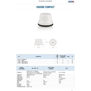 RADOME COMPACT COMLOC MIMO 2x2  - 2xGSM/UMTS/LTE/2x WIFIDUALBAND-BT/GNSS