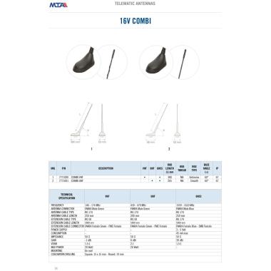 VHF/GPS Combi antenna - 5 mt extension cable