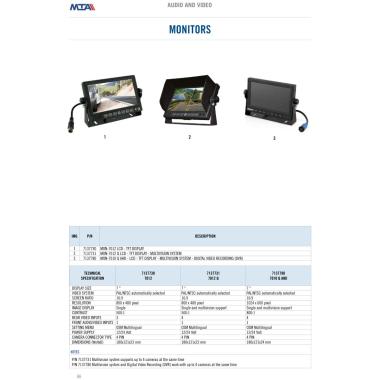 MTA - MON-7010Q AHD 7" monitor - AHD/DVR/Quad  ( Conf. Da 1 pz )