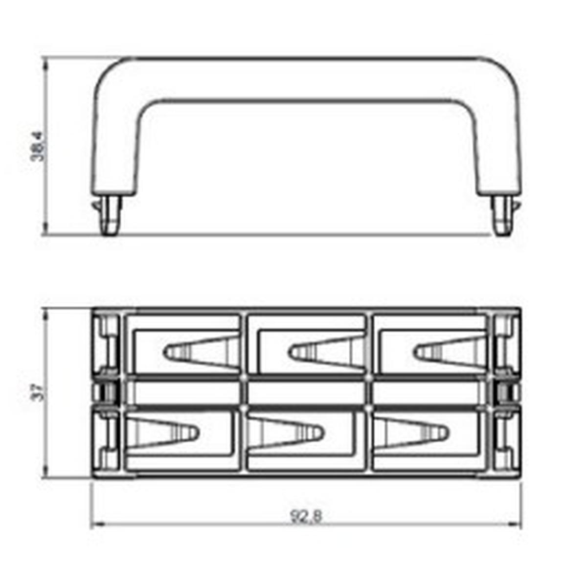 MTA - RELAY RETAINER<br />FOR 0301450, 0301706 (FOR POSITIONS 2,3,4 ONLY), 0301520, 0301682, 0301680, 0301681 ( Conf. da 120 pz )