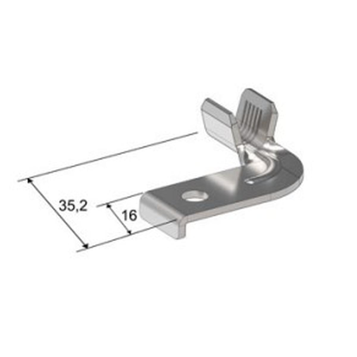 MTA - TERMINALE A OCCHIELLO SX FL90 P M6   20-35 CuZn-Sn ( CONF. 500 pz.)