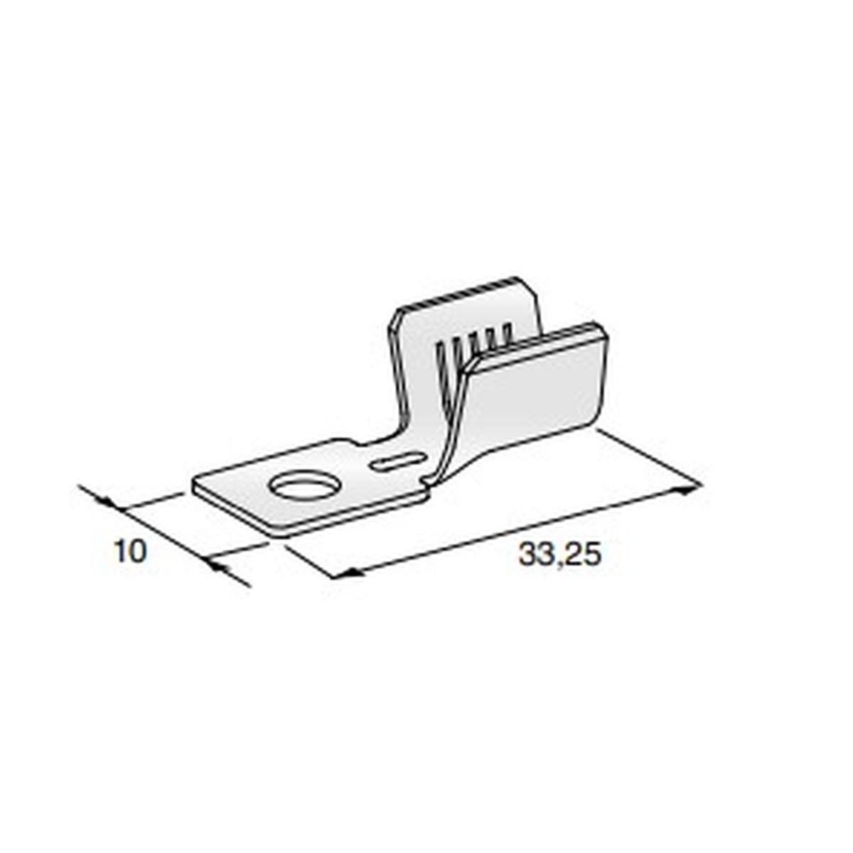 MTA - TERMINALE A OCCHIELLO MIDI L33 POL E M5 10÷20 Cu-Sn ( Conf. da 1000 pz )<br />