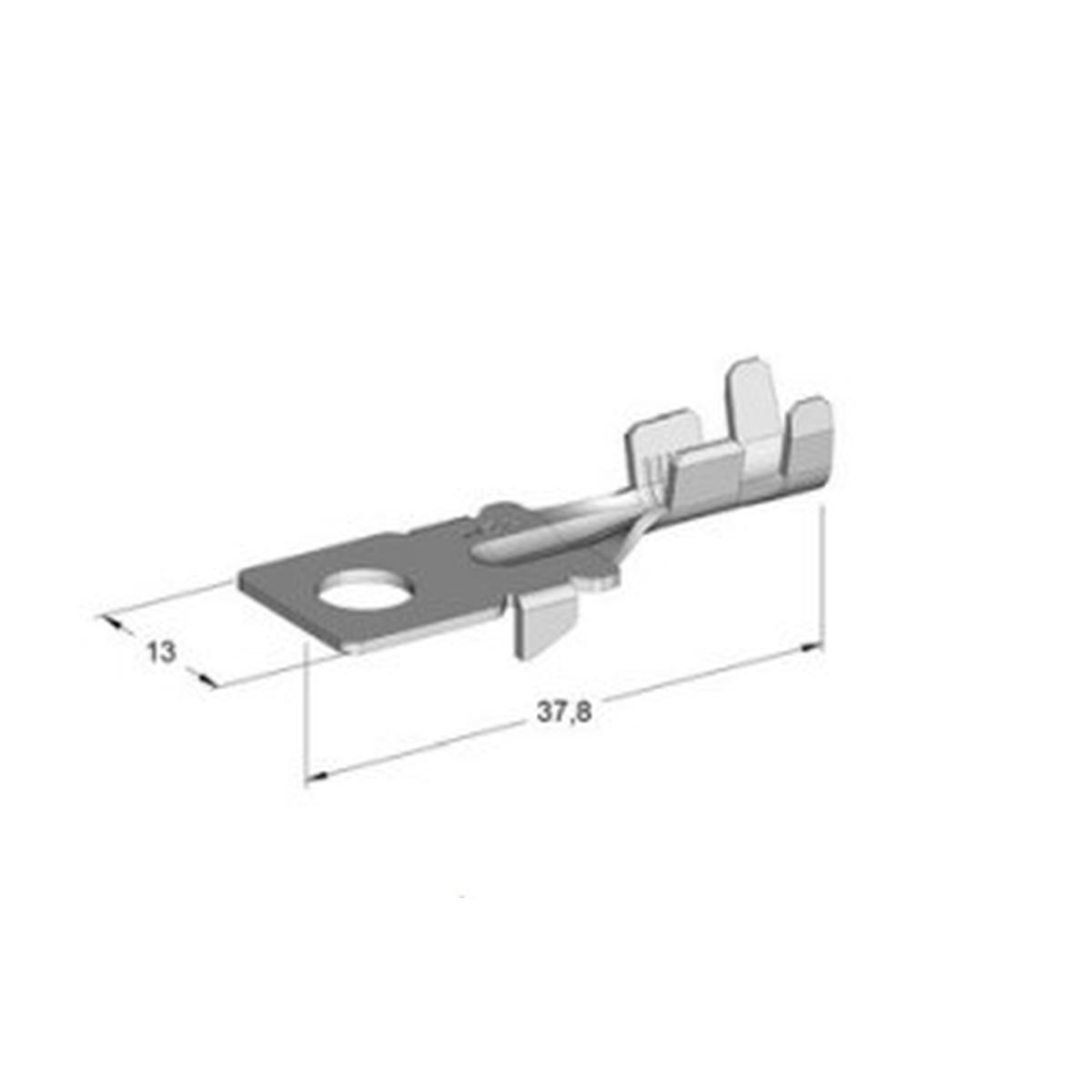 MTA - TERMINALE A OCCHIELLO  L37 M6 2,5÷4 CuZn-Sn ( Conf. da 2000 pz )