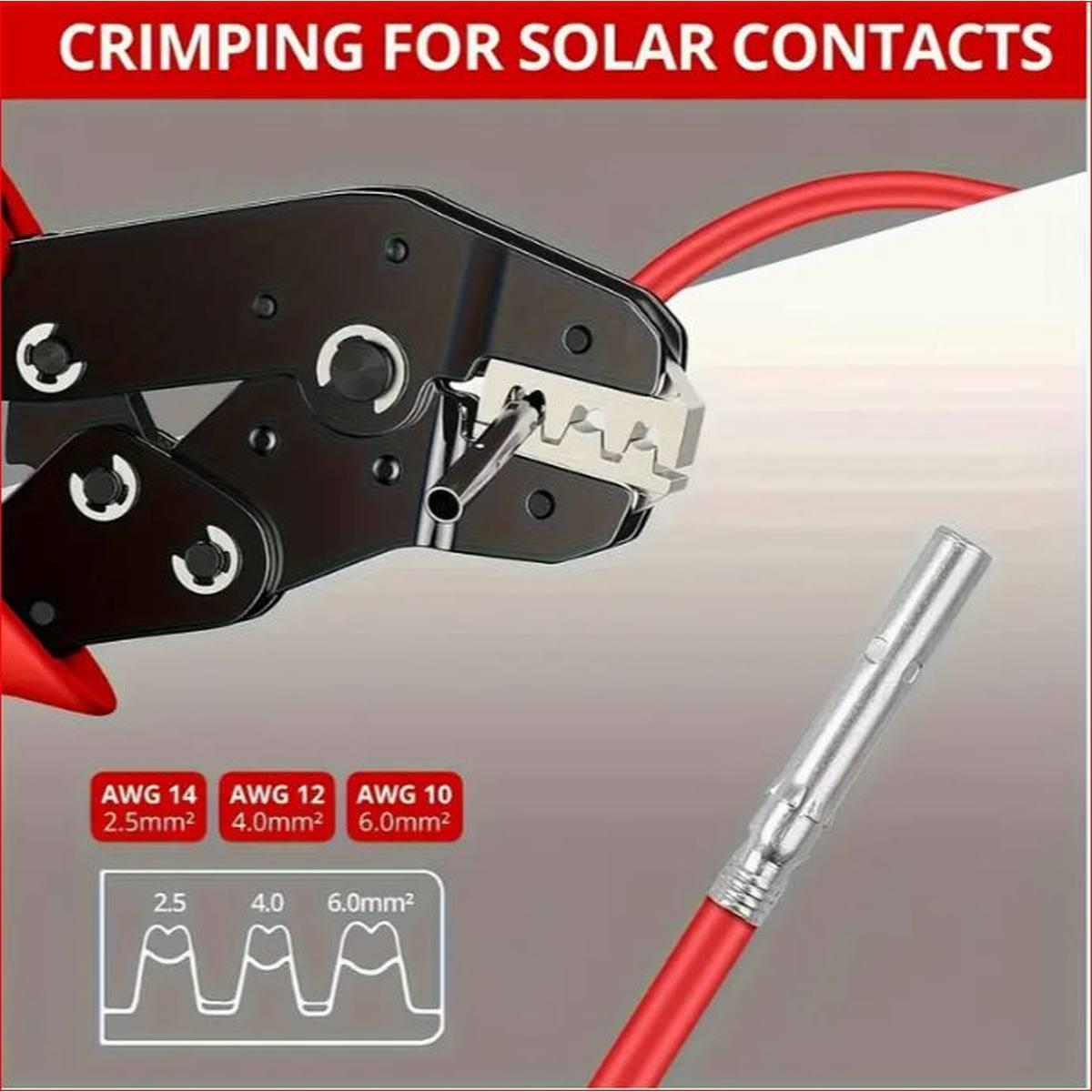 Pinza per terminali aperti non isolati singoli labbri ,(0.5-6mm²), a cricchetto.