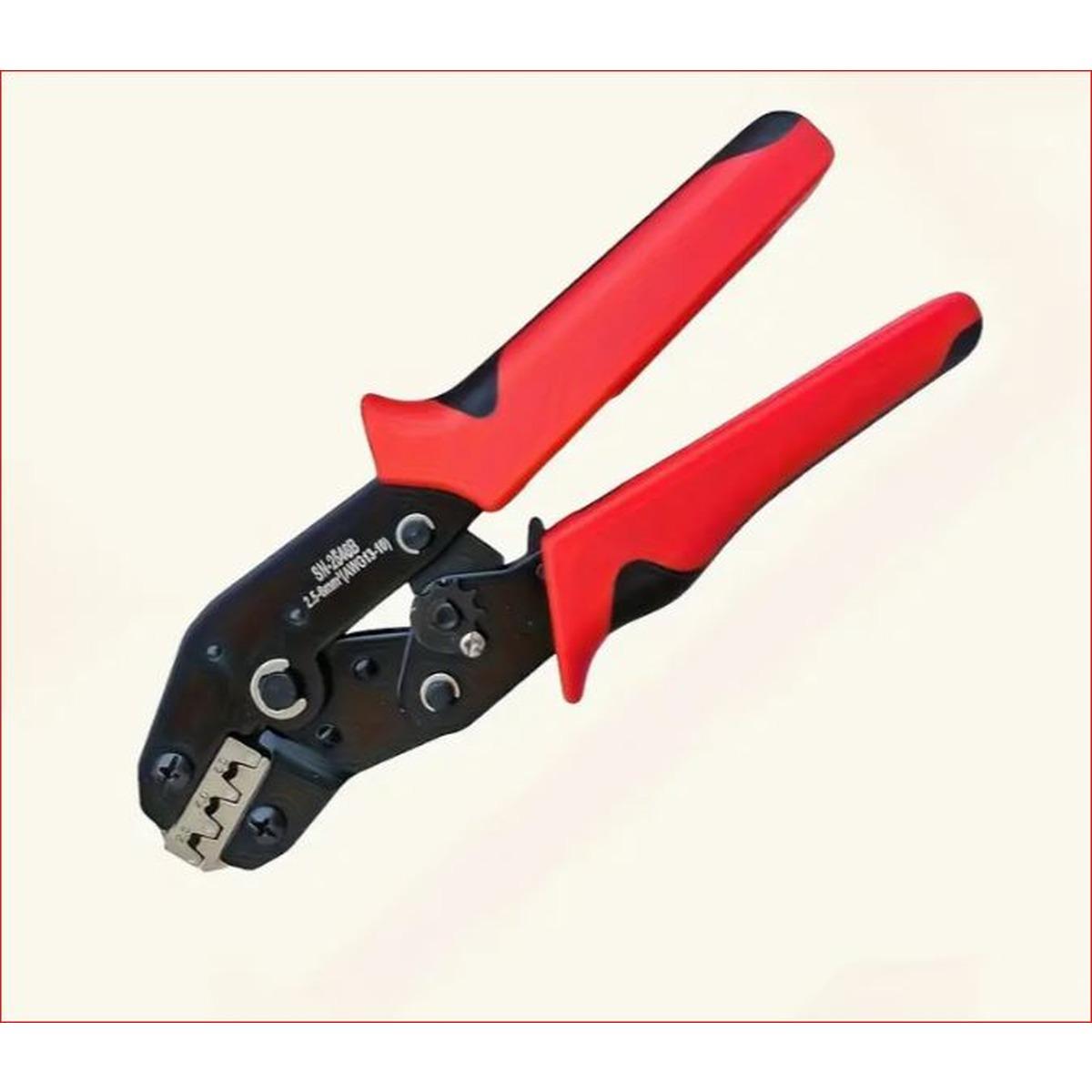 Pinza per terminali aperti non isolati singoli labbri ,(0.5-6mm²), a cricchetto.