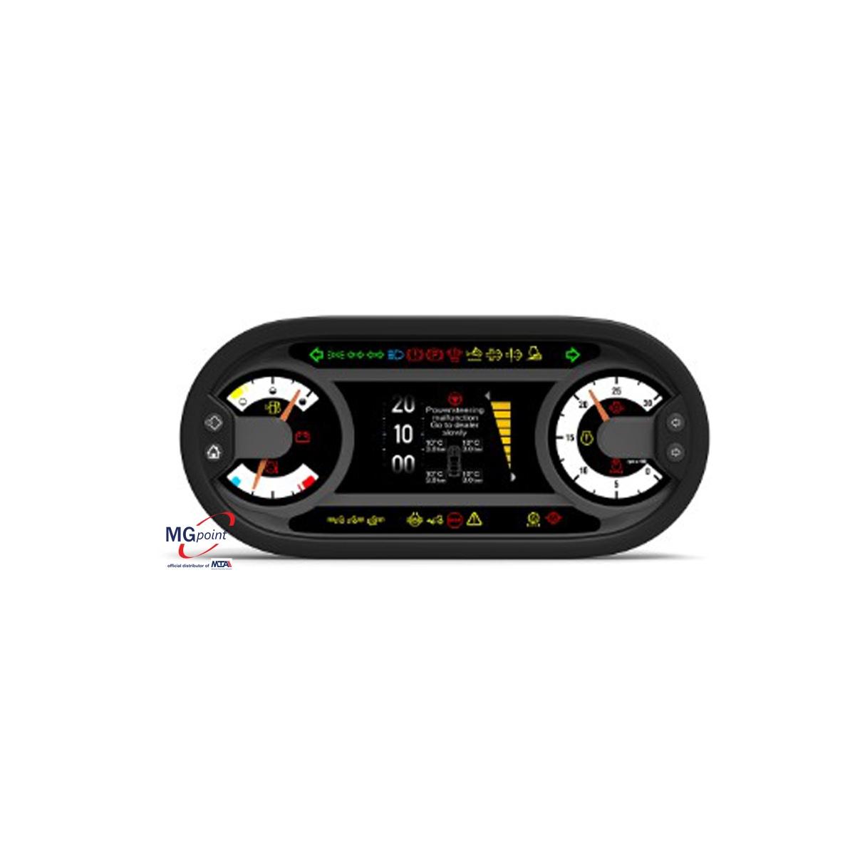 Revo Plus is a dashboard designed for agricultural or off-highway vehicles, on wheels or tracks.Power supply is 12 Vdc.Revo Plus features: 1 color TFT 4.3 WQVGA; 3 a