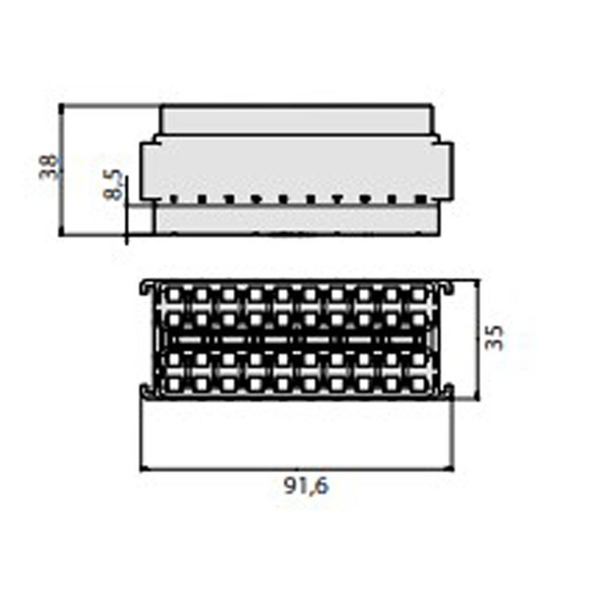 MTA - MODULO MINIVAL 20 VIE ( Conf. da 1 pz )