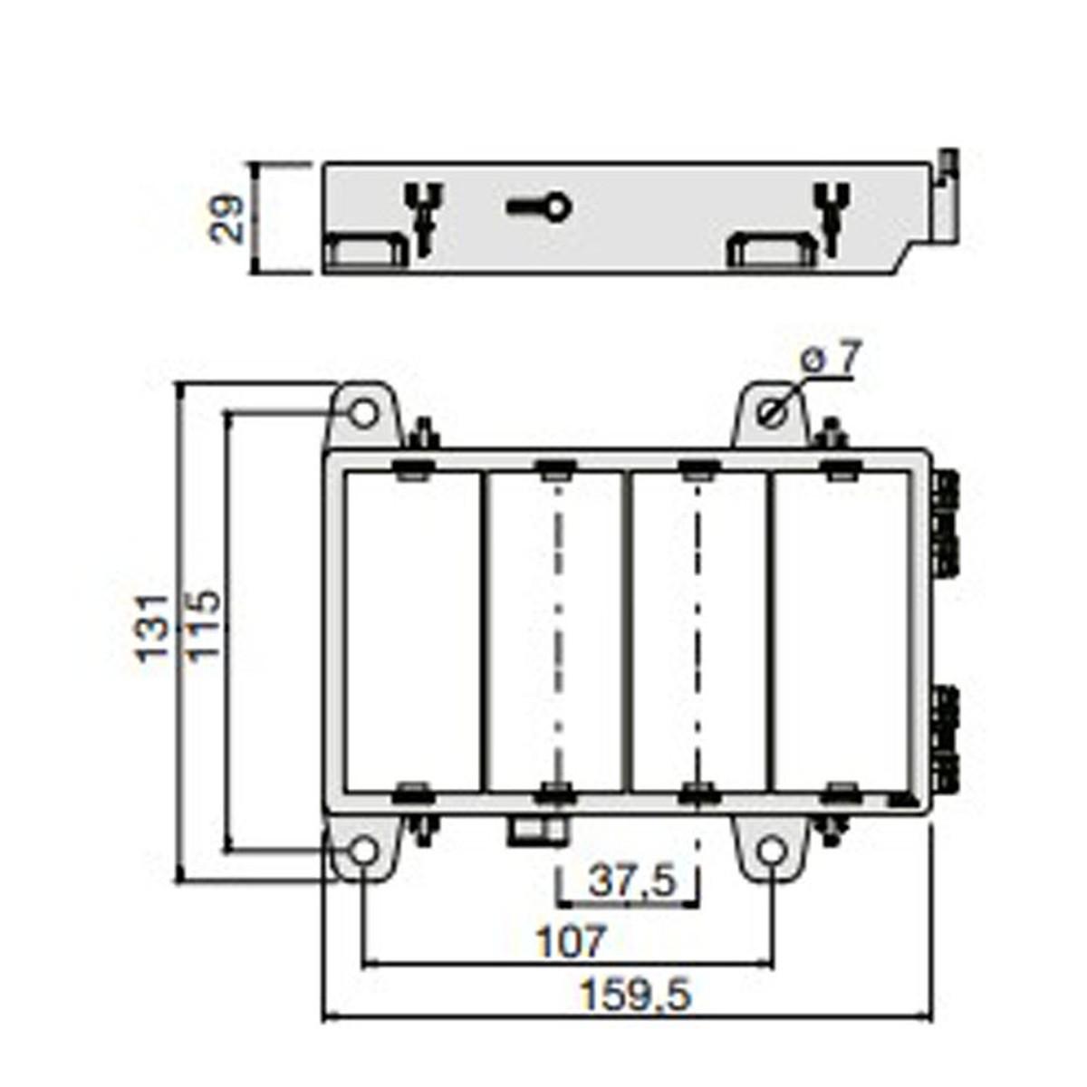 MTA - TELAIO PER 4 MODULOS TYPE B ( Conf. da 1 pz )