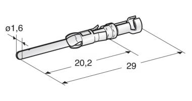 MTA - PIN CAPICORDA L29 M1,6 ( Conf. da 100 pz )