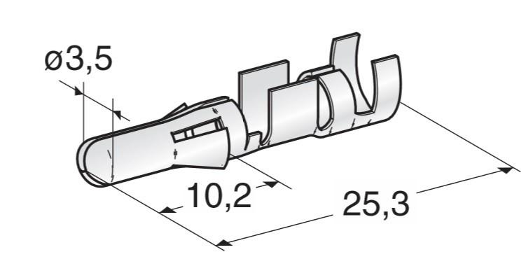 MTA - PIN CAPICORDA L25 M3,5 ( Conf. da 50 pz )