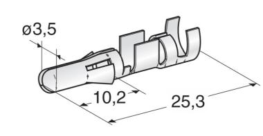 MTA - PIN CAPICORDA L25 M3,5 ( Conf. da 50 pz )
