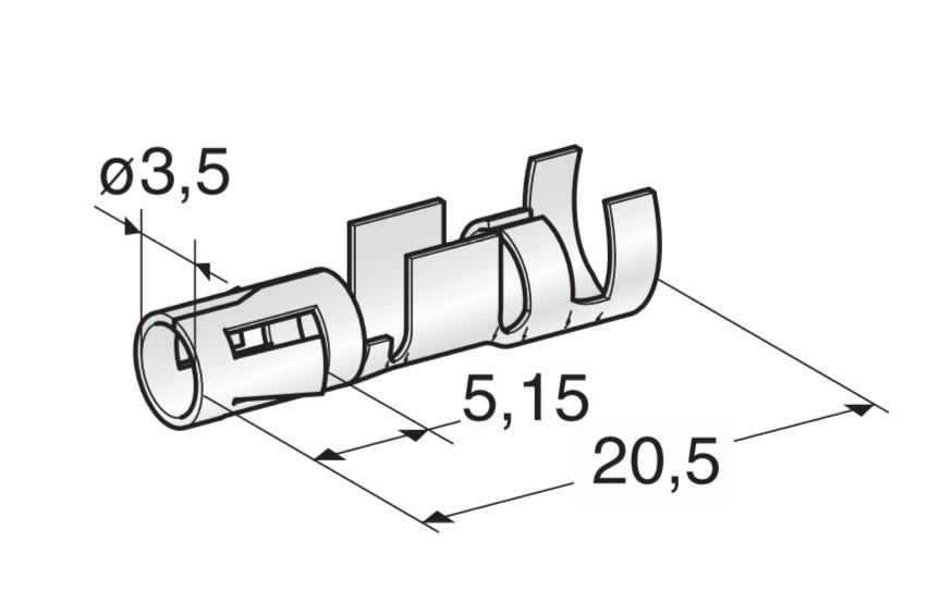 MTA - PIN CAPICORDA L20 F3,5 ( Conf. da 50 pz )