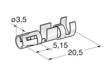 MTA - PIN CAPICORDA L20 F3,5 ( Conf. da 50 pz )