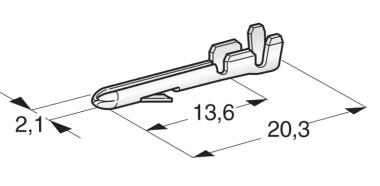 MTA - PIN CAPICORDA L20 M2,1 ( Conf. da 200 pz )