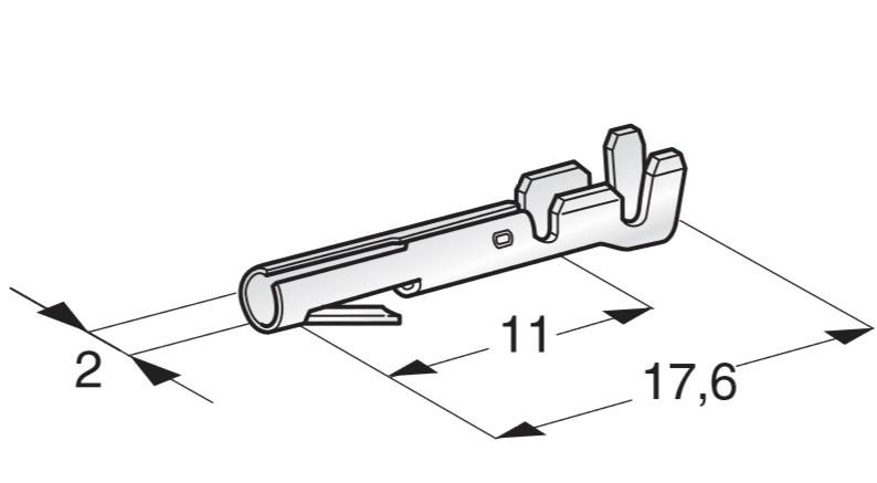 MTA - PIN CAPICORDA L17 F2 ( Conf. da 200 pz )